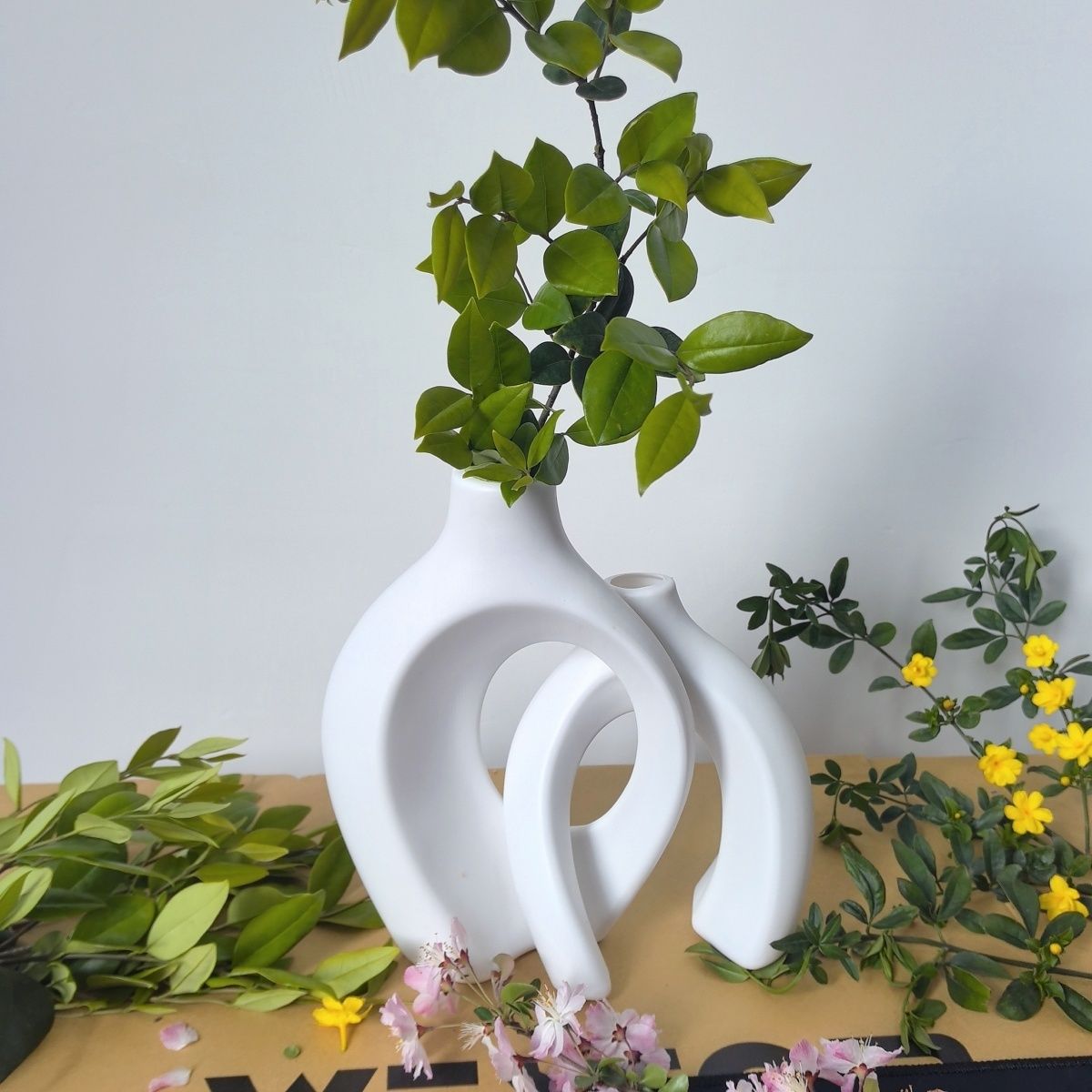 Modern White Vase Set