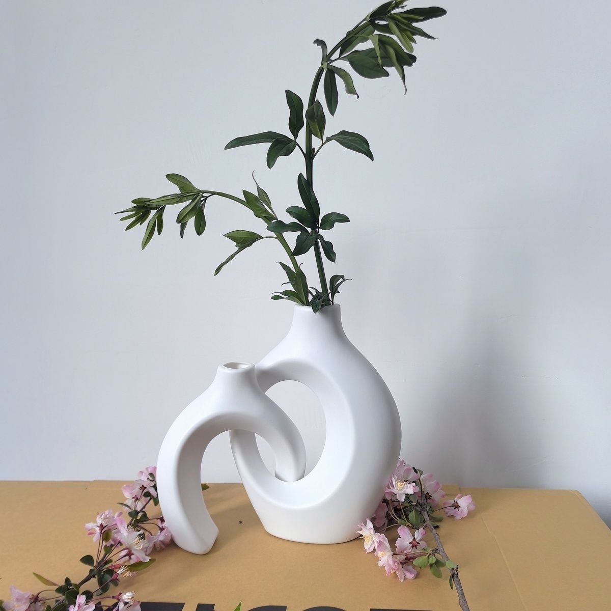 Modern White Vase Set