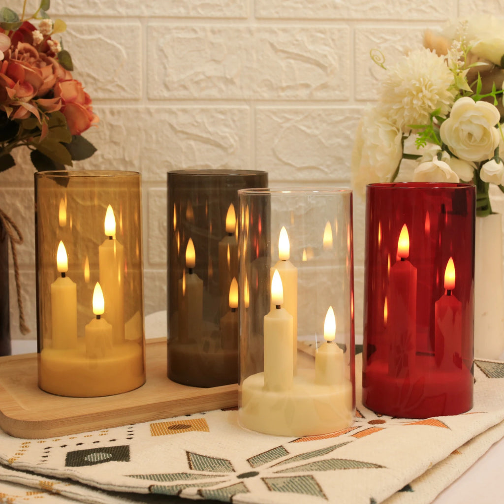 Flameless Taper Candle Set