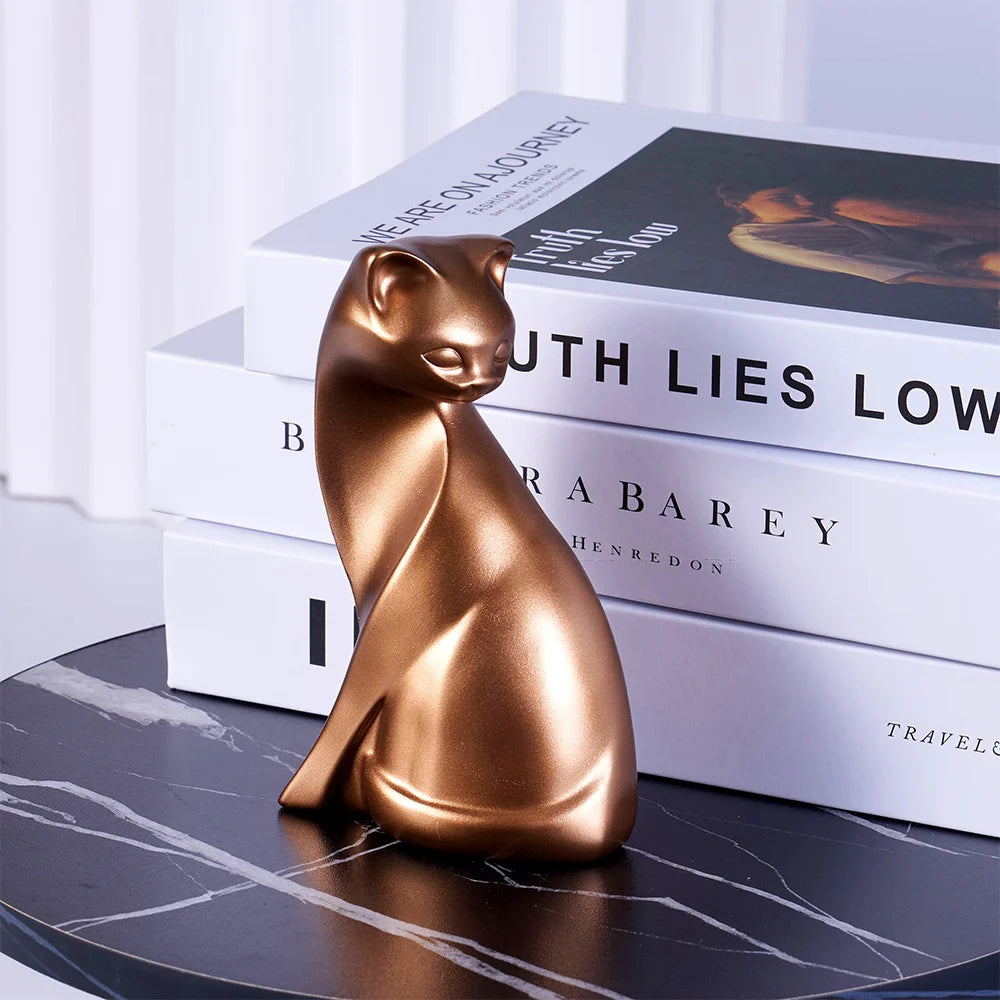 Golden Cat Figurine