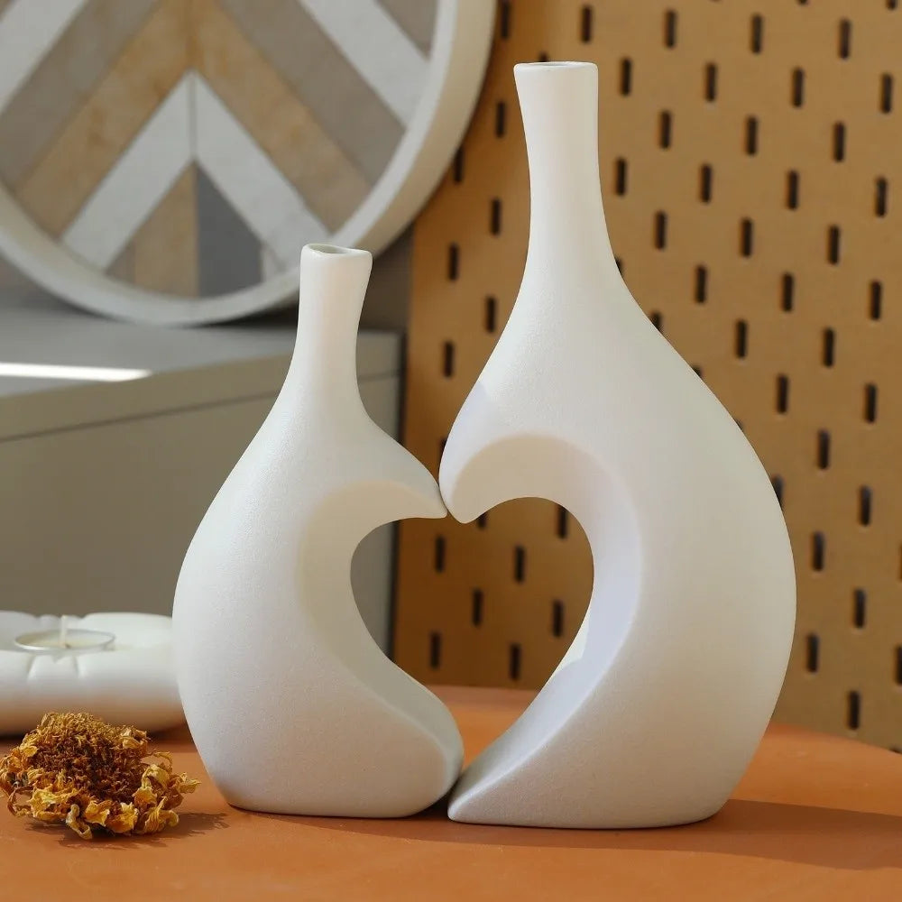 Heart-Shaped Vase Set
