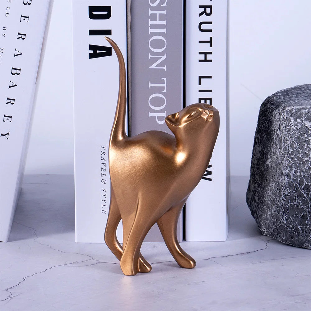 Golden Cat Figurine