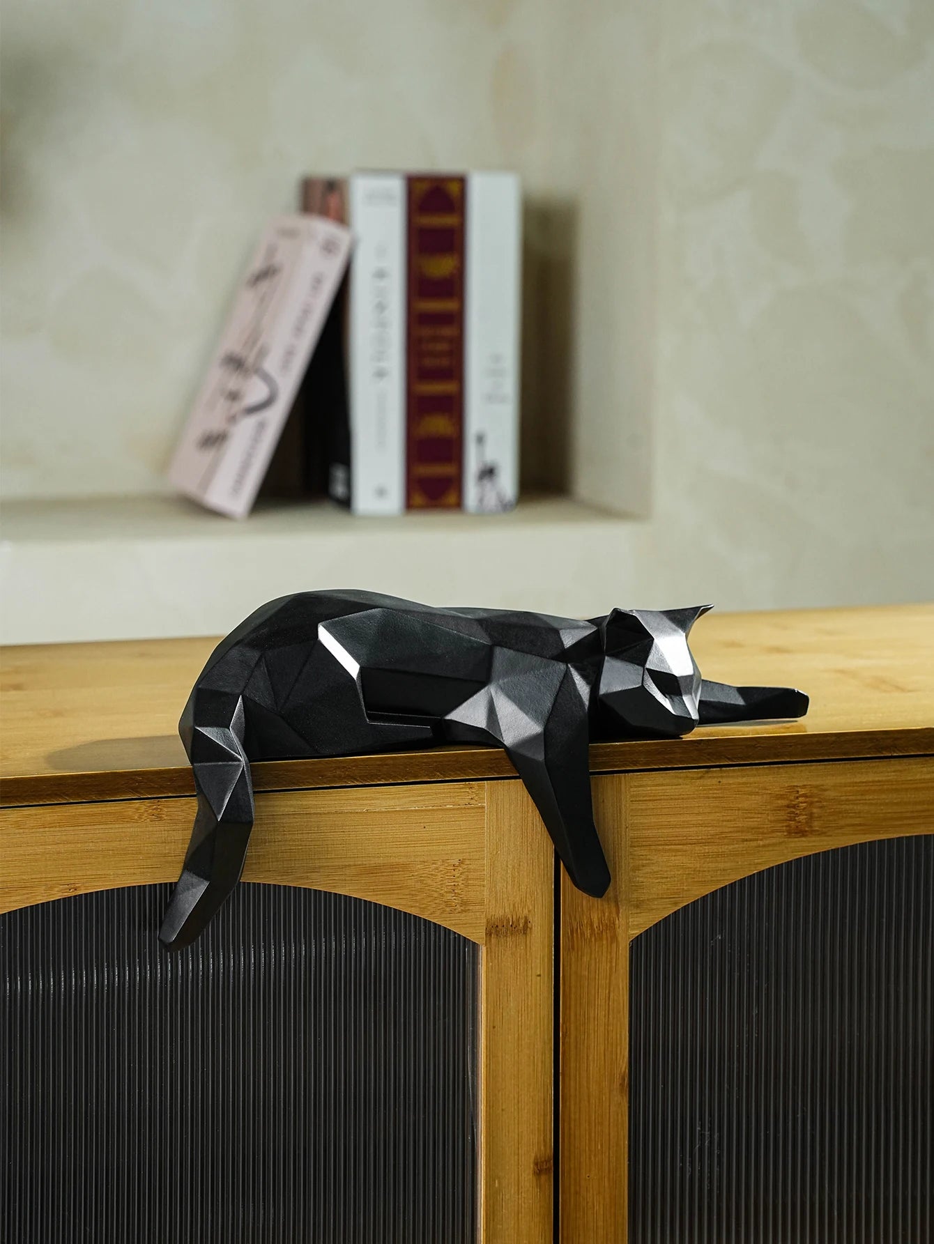 Geometric Cat Sculpture