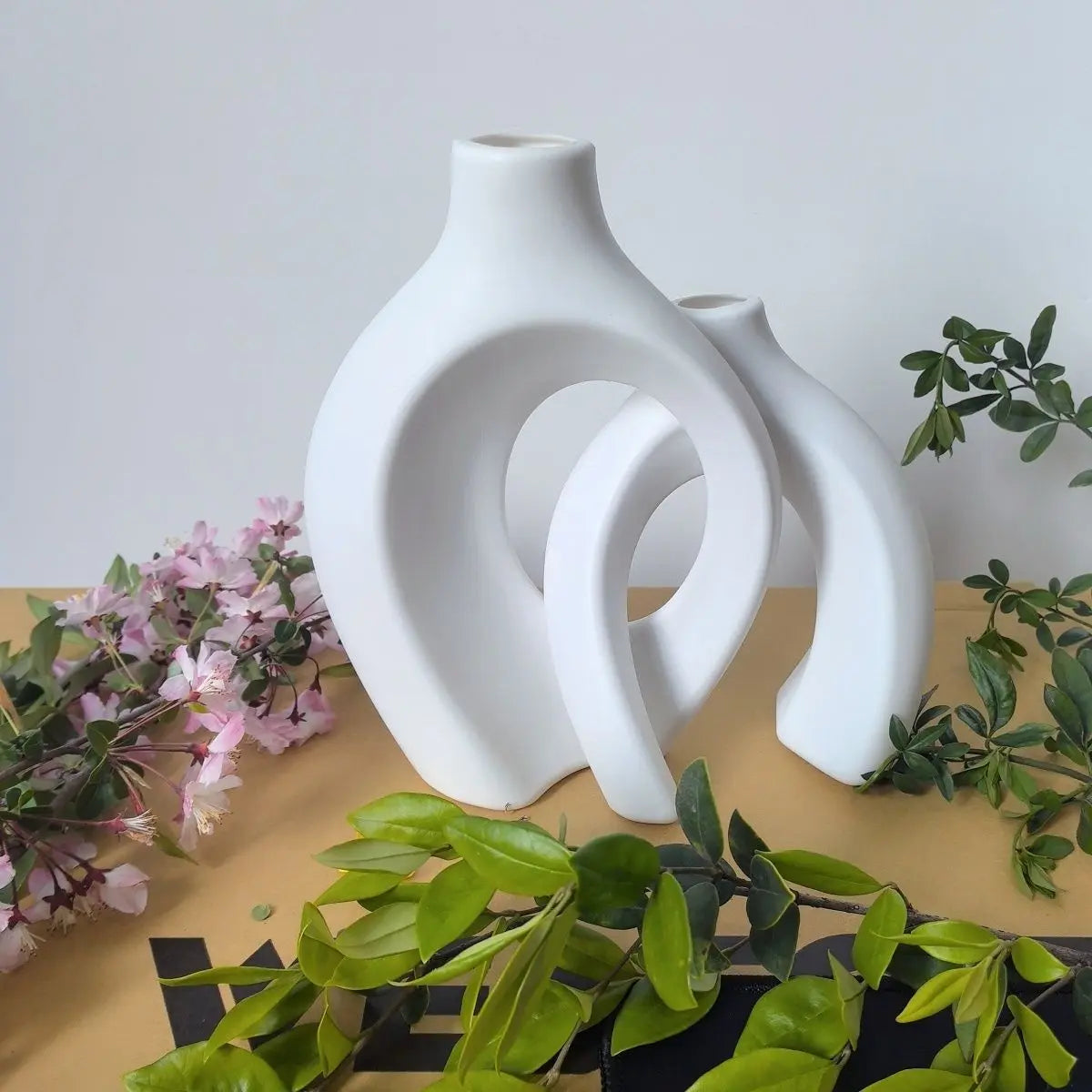 Modern White Vase Set