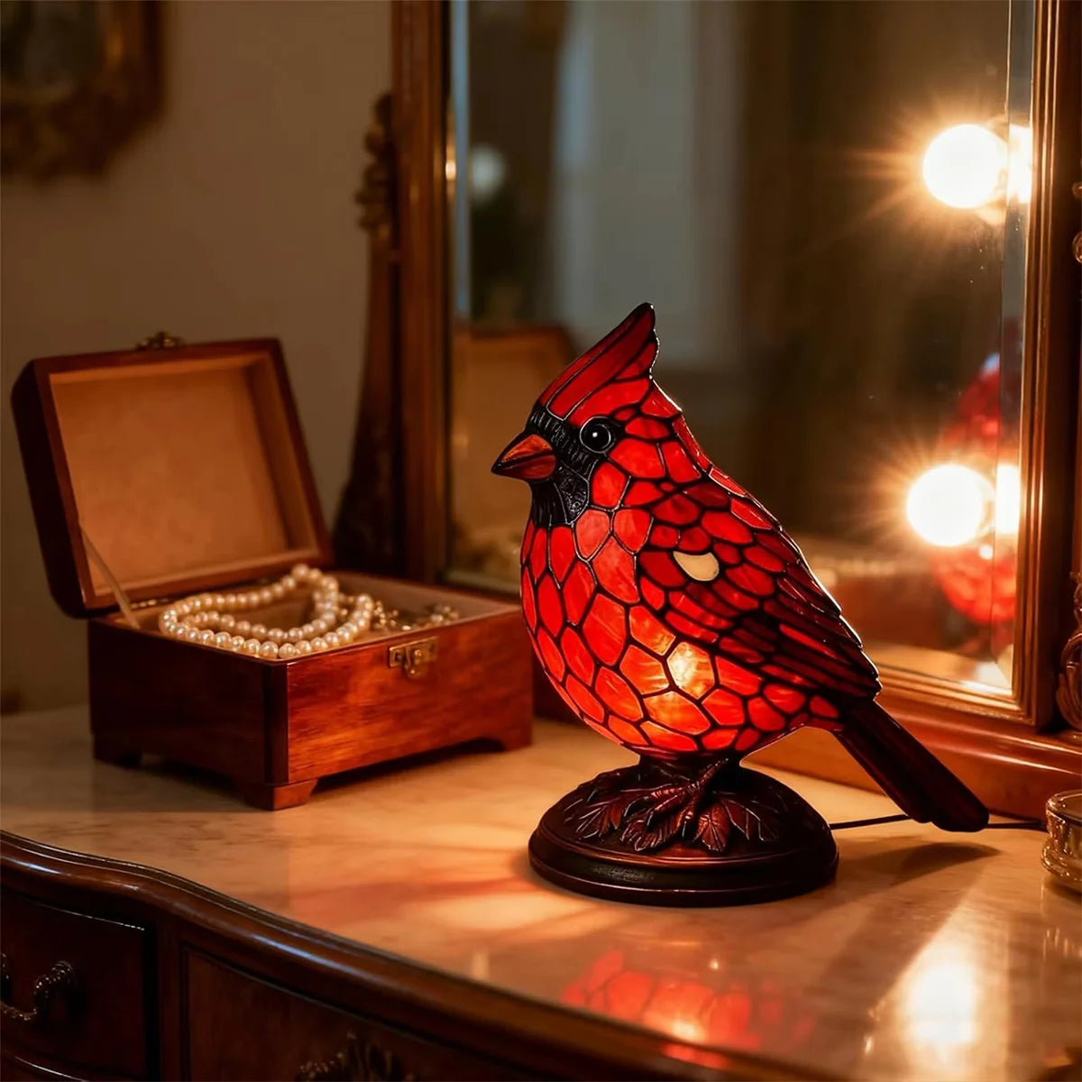 Red Cardinal Lamp