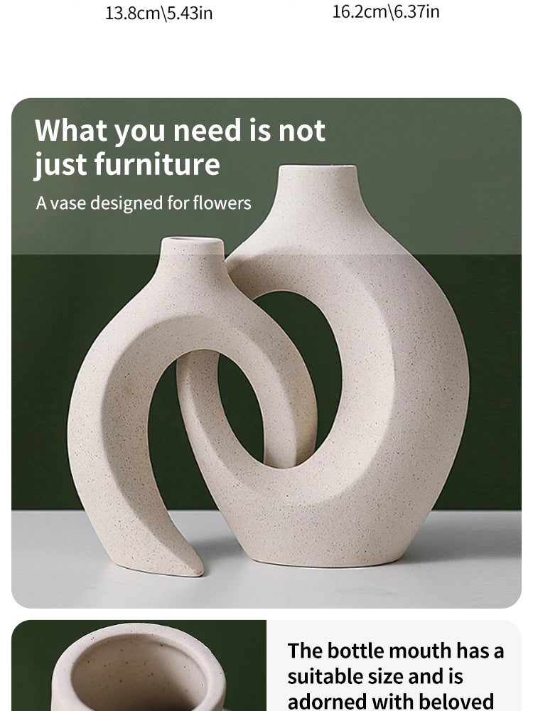 Modern White Vase Set