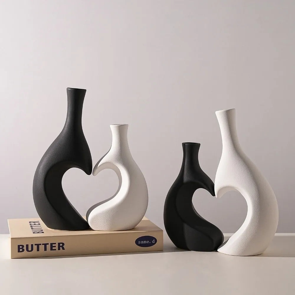 Heart-Shaped Vase Set
