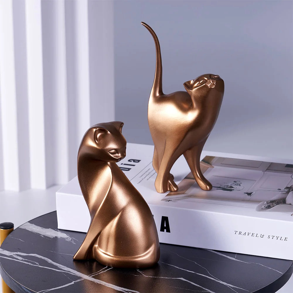 Golden Cat Figurine