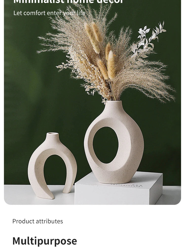 Modern White Vase Set