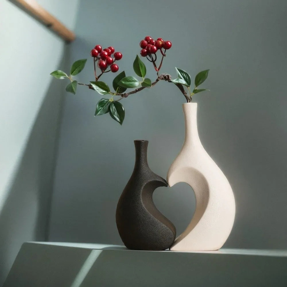 Heart-Shaped Vase Set