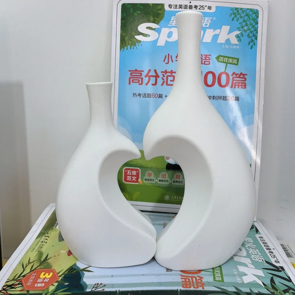 Heart-Shaped Vase Set