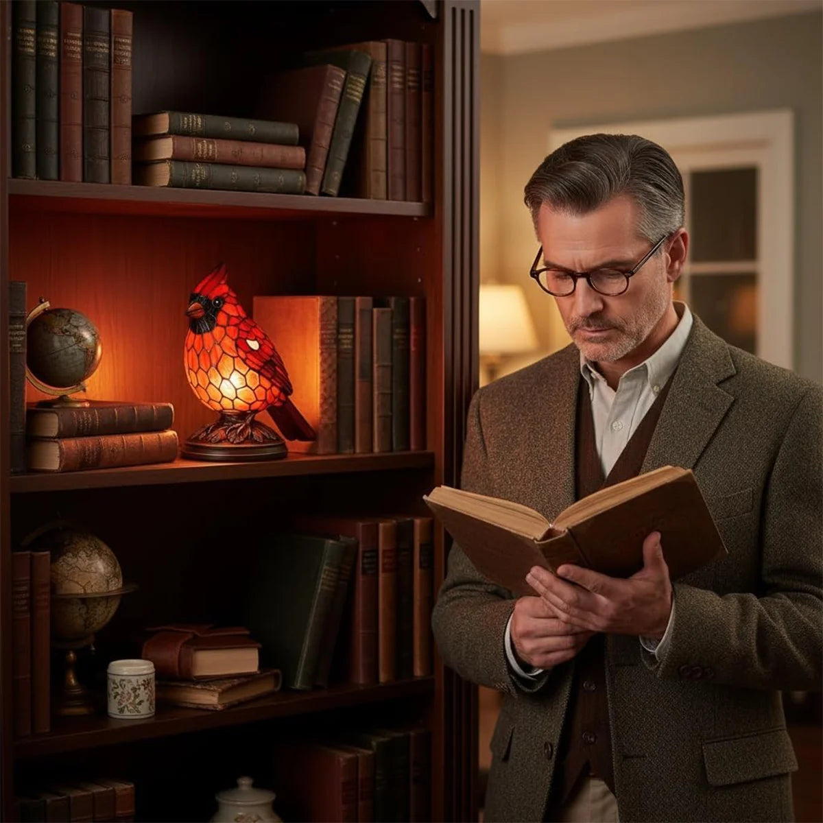 Red Cardinal Lamp