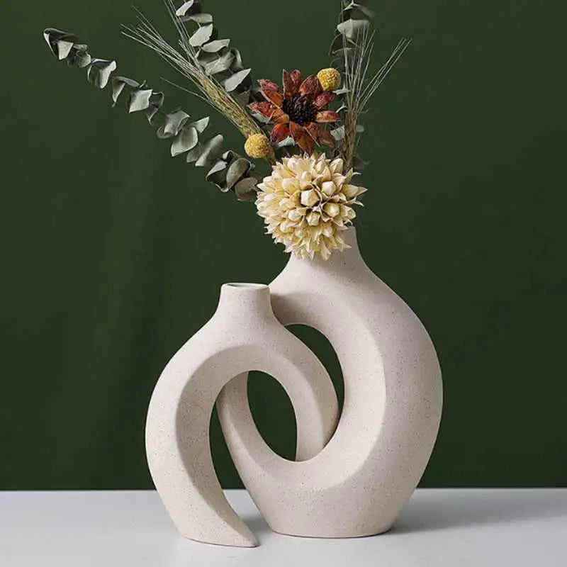 Modern White Vase Set