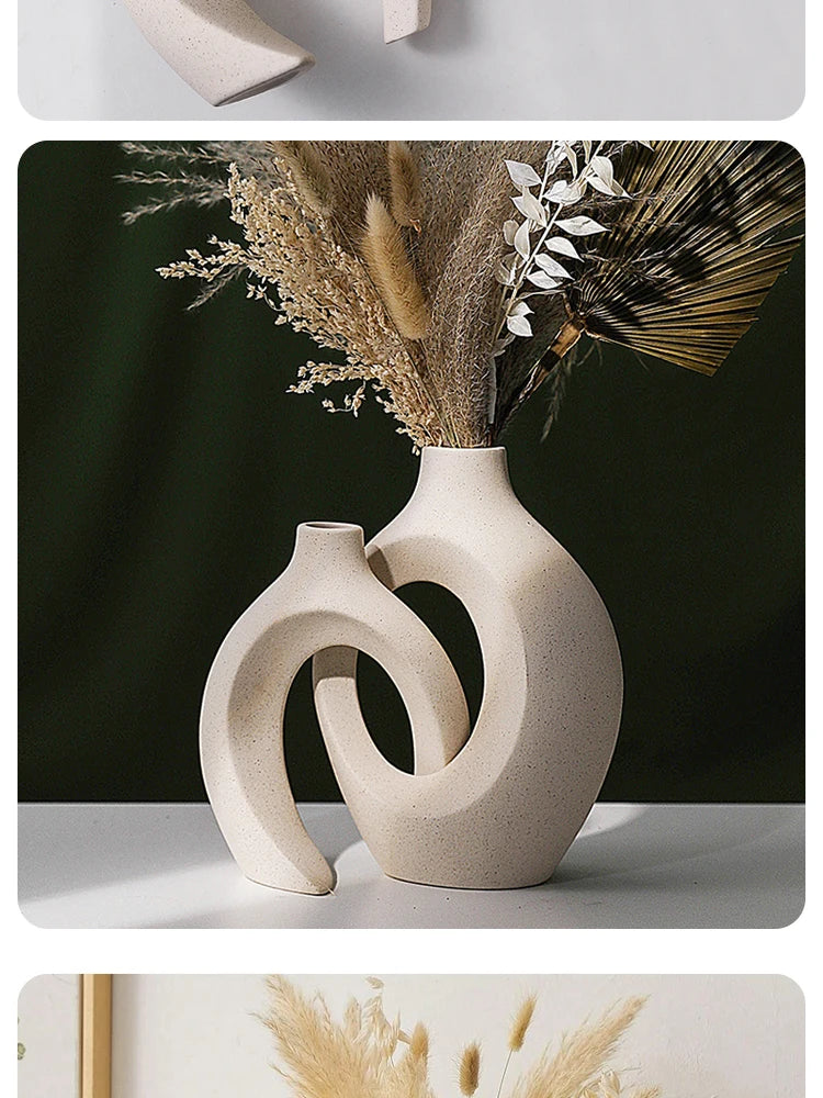 Modern White Vase Set