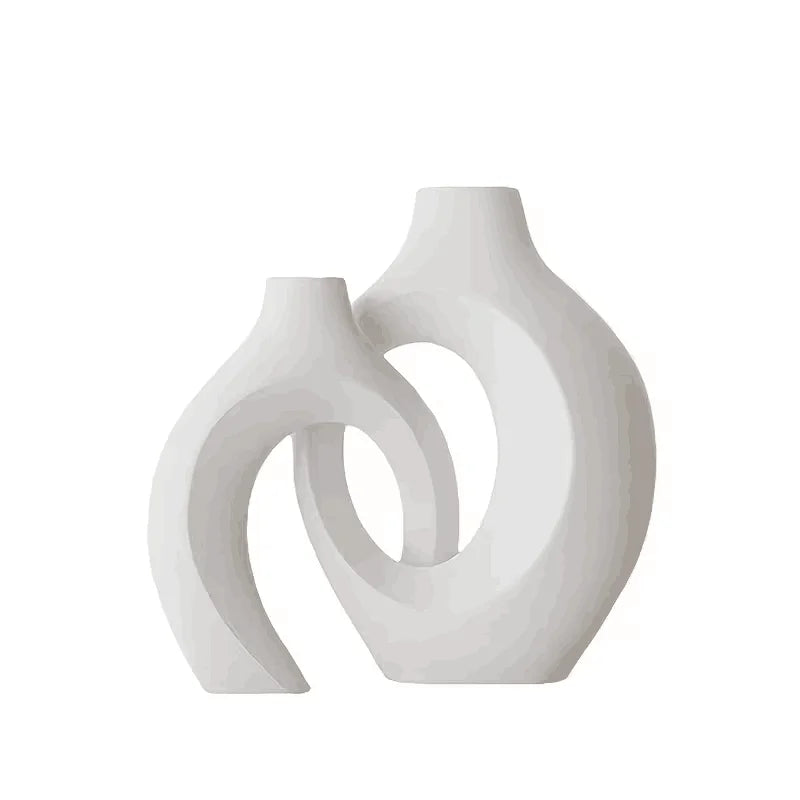 Modern White Vase Set