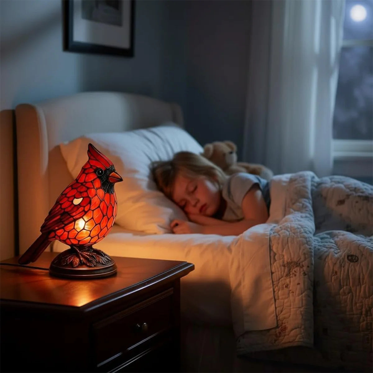 Red Cardinal Lamp