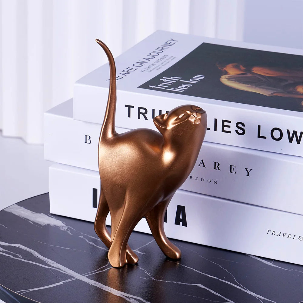 Golden Cat Figurine
