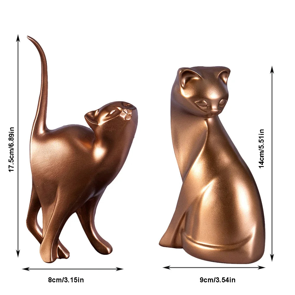 Golden Cat Figurine