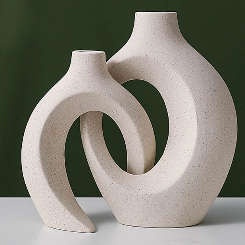 Modern White Vase Set