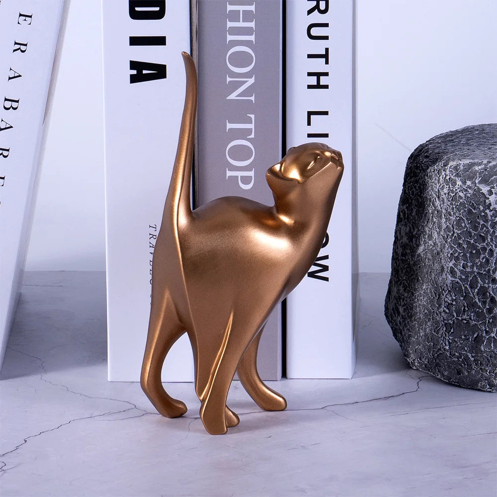 Golden Cat Figurine