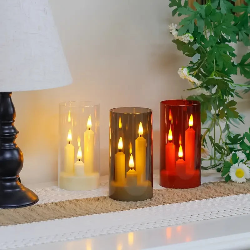 Flameless Taper Candle Set