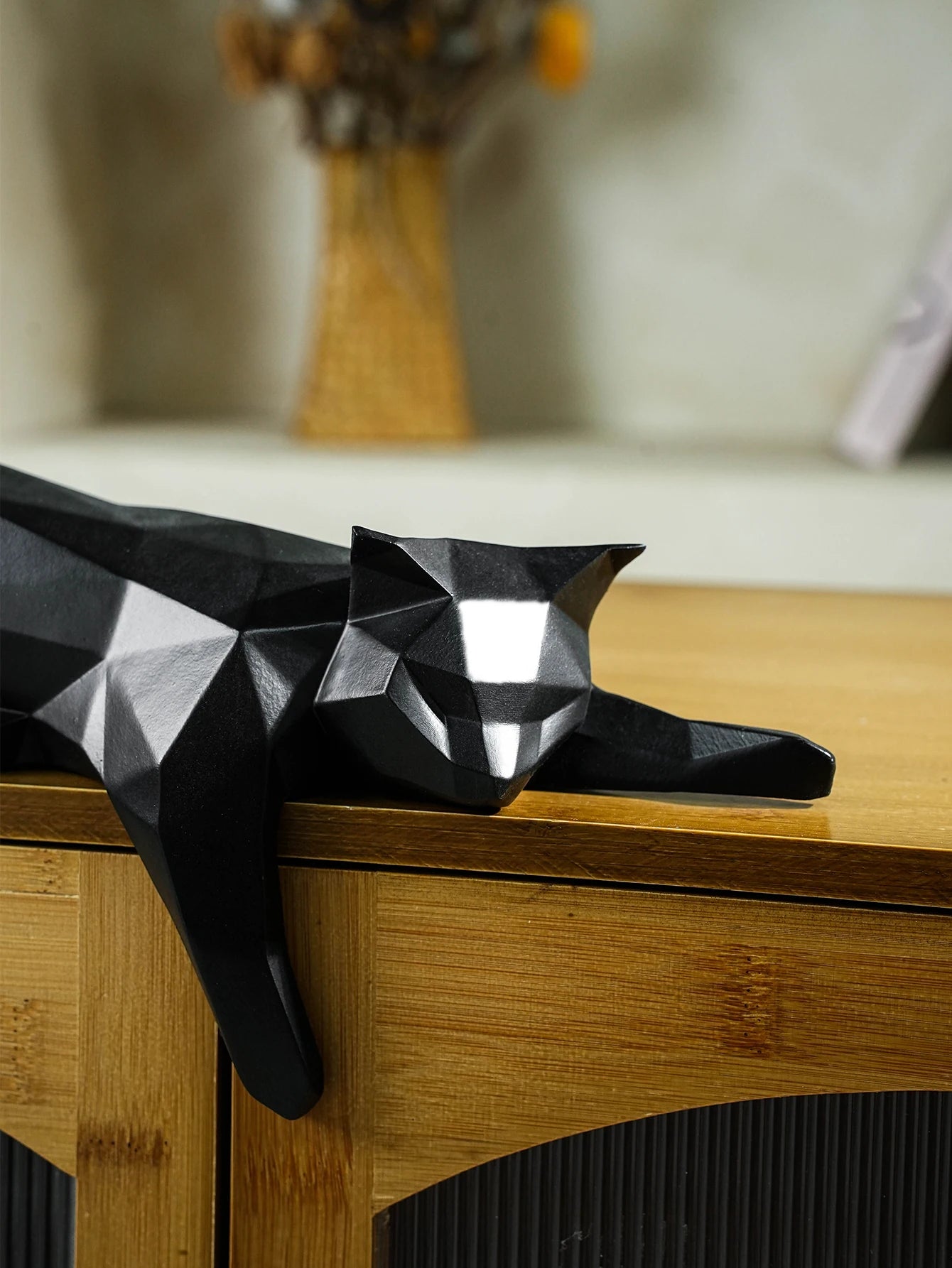 Geometric Cat Sculpture