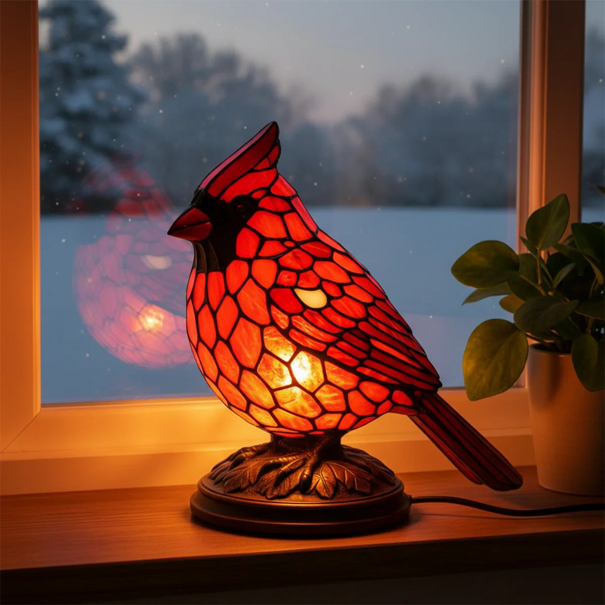 Red Cardinal Lamp