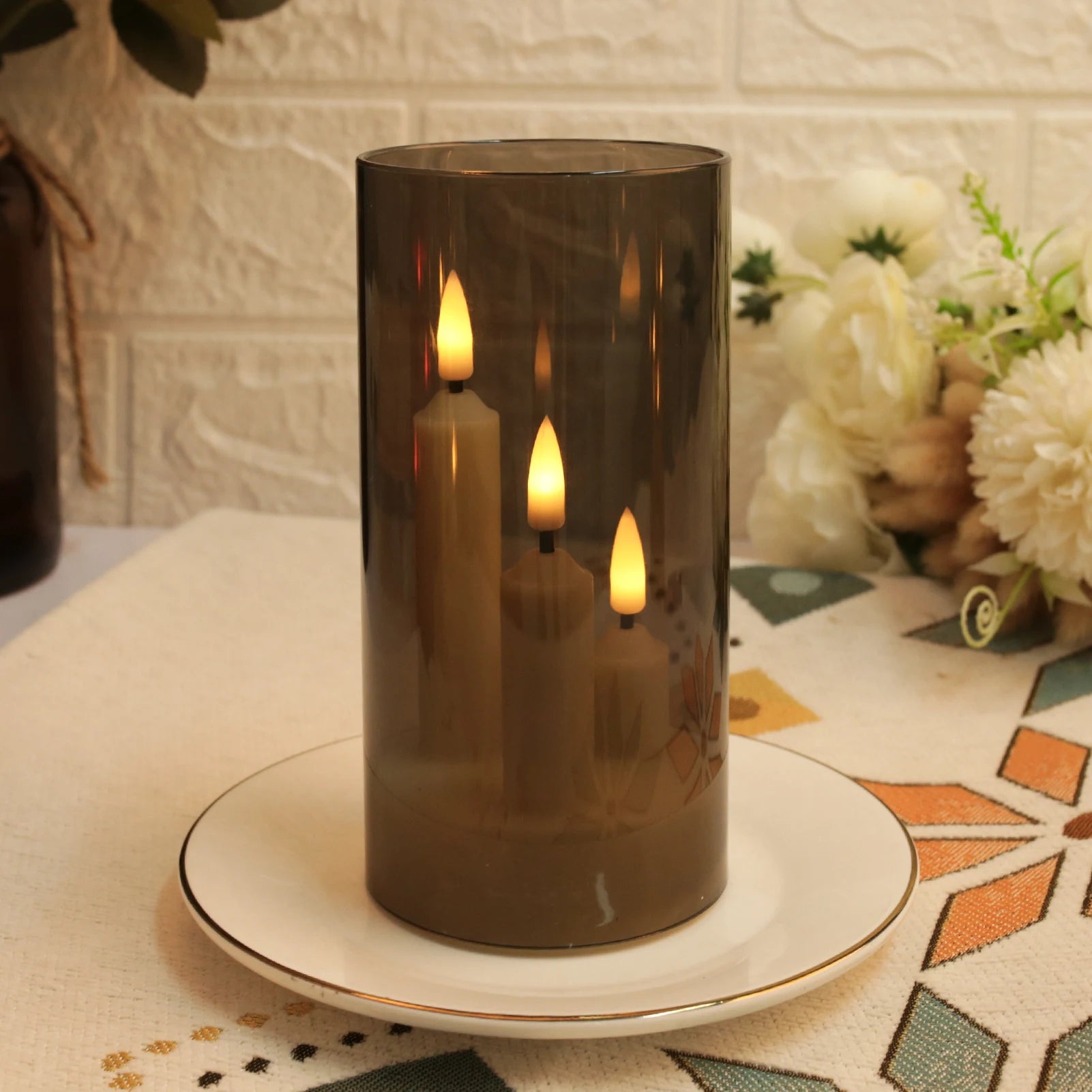 Flameless Taper Candle Set