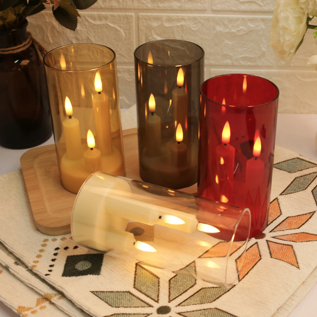 Flameless Taper Candle Set