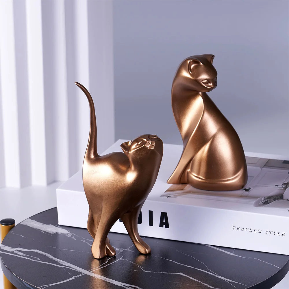Golden Cat Figurine