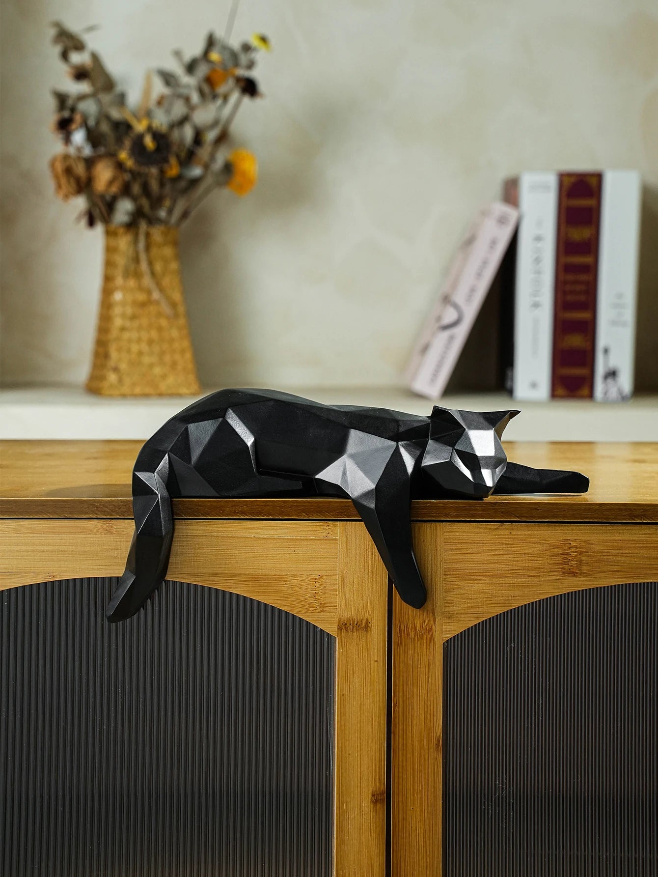 Geometric Cat Sculpture
