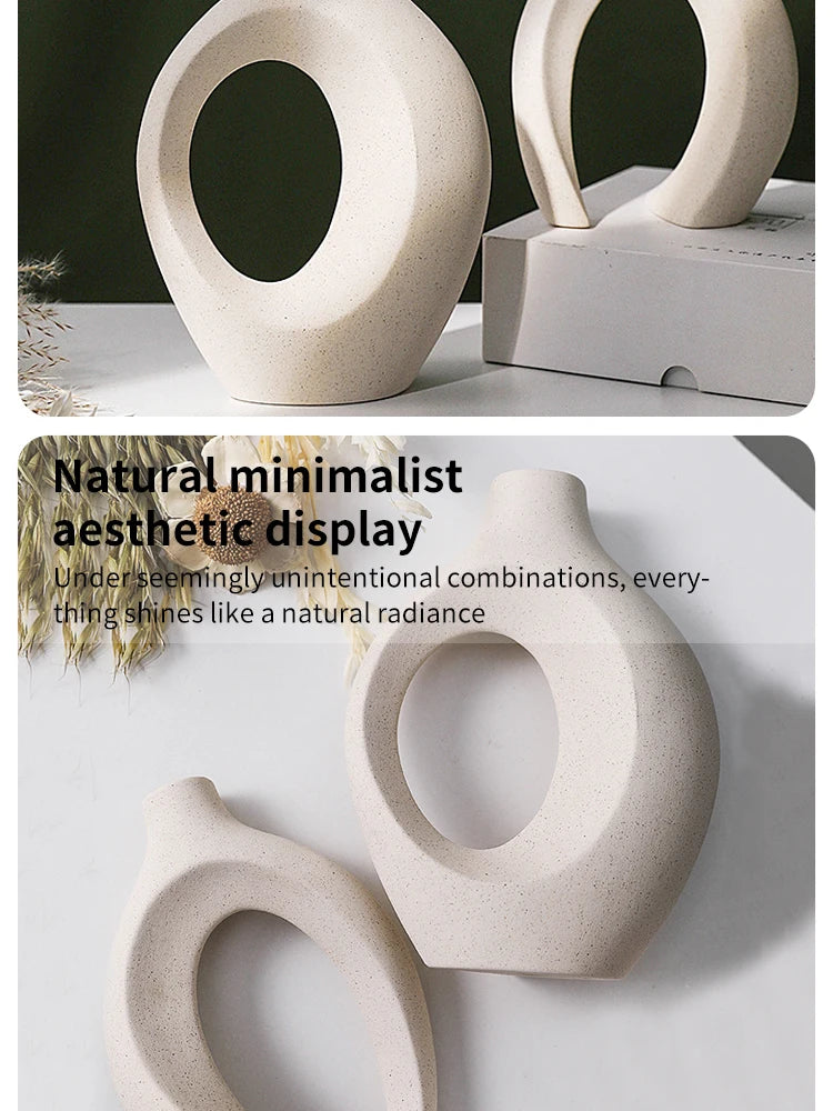 Modern White Vase Set