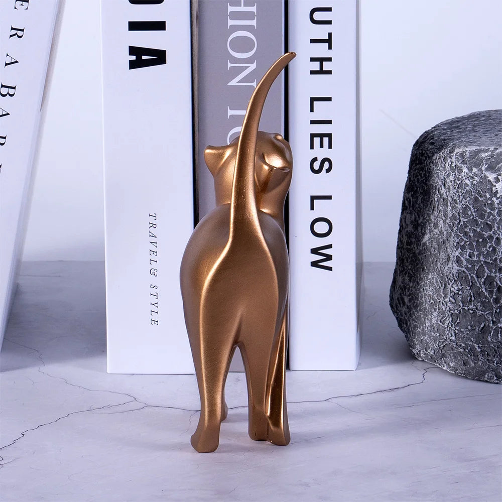 Golden Cat Figurine