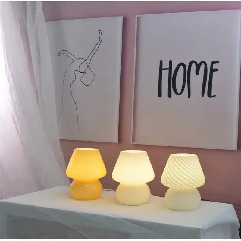 Glass Mushroom Lamp