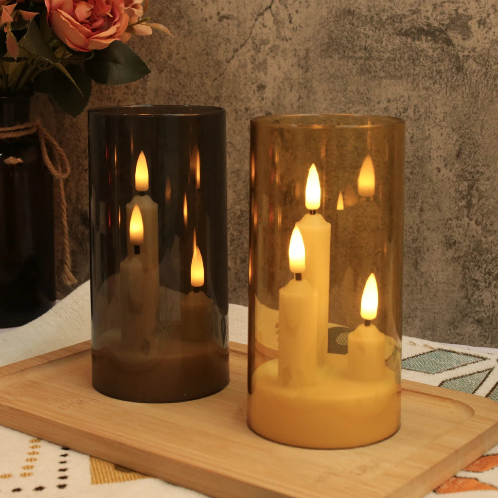 Flameless Taper Candle Set