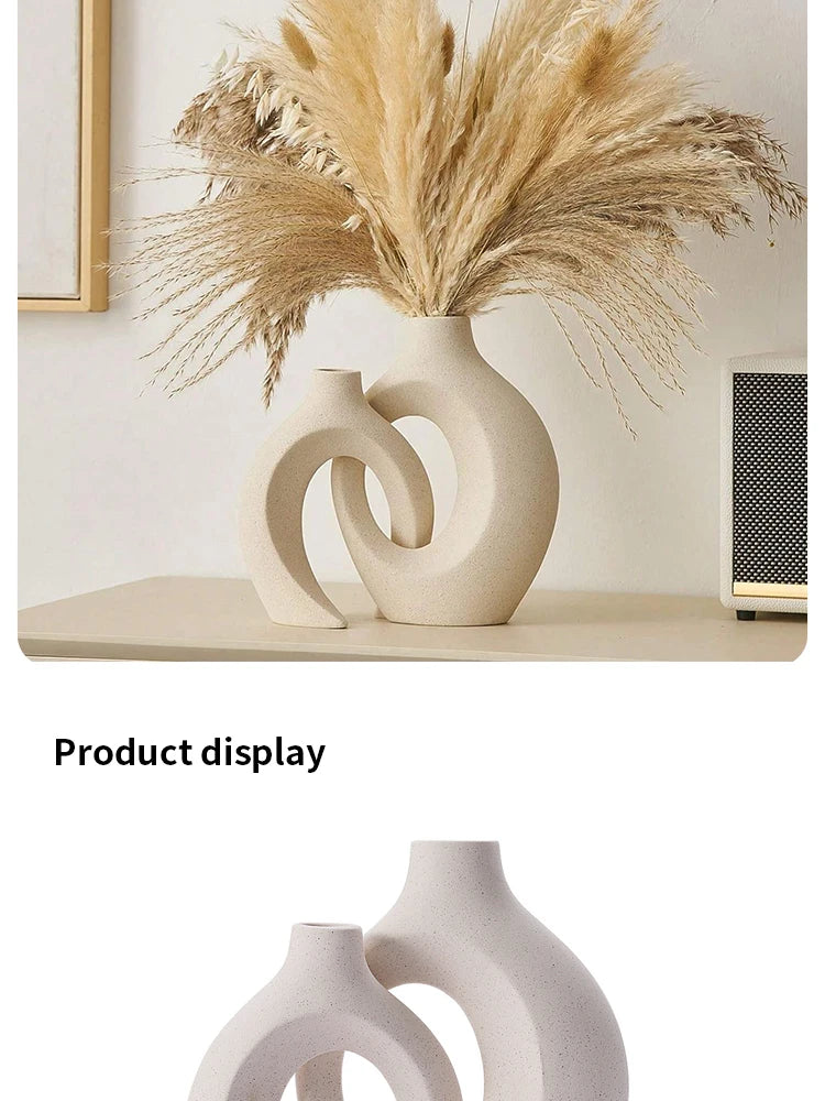 Modern White Vase Set