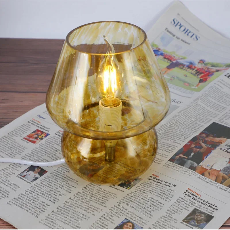 Glass Mushroom Lamp