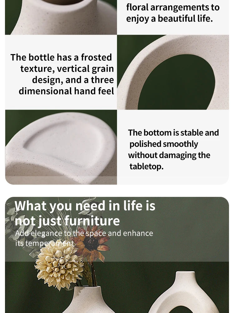 Modern White Vase Set